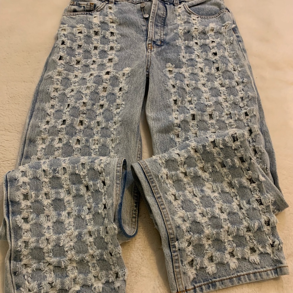 REVICE Blue High Rise Star Pattern Jeans - Picture 4 of 4